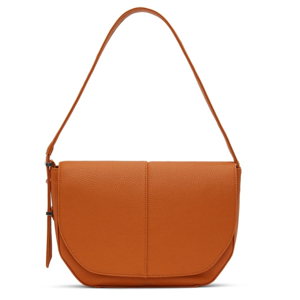 Matt & Nat Alik Purity Pebbled Vegan Shoulder Bag in Prairie Orange